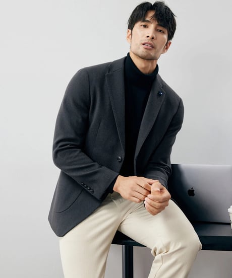 wool herringbone slim casual jacket /2color　SH2239