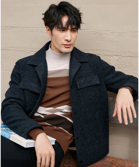 wool double pocket jacket /2color　SH2436