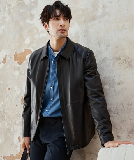jacket mouton leather 100%　SH2012