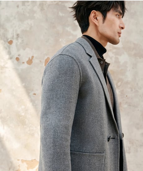 wool stand collar coat　SH2380