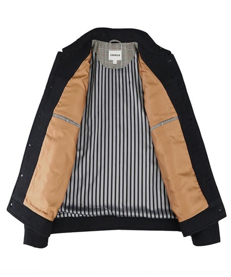 lapel denim jacket wool 100% /2color　SH2383