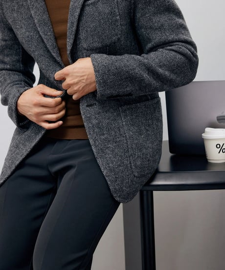 herringbone wool casual jacket /2color　SH2198