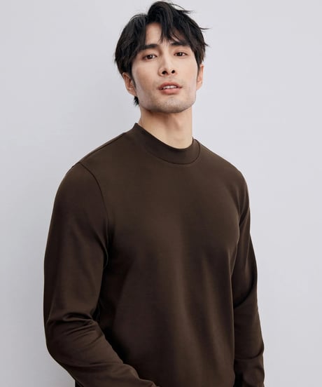 modal cotton high neck shirt /3color　SH2331