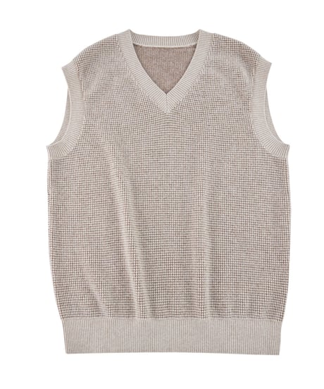 knit vest cashmere 100%　SH2166