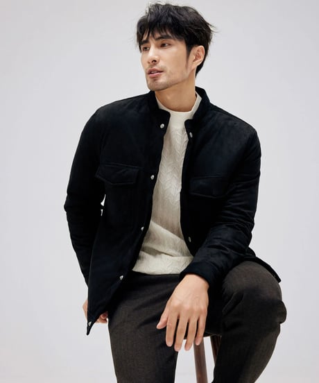 stand collar suede jacket　SH2172