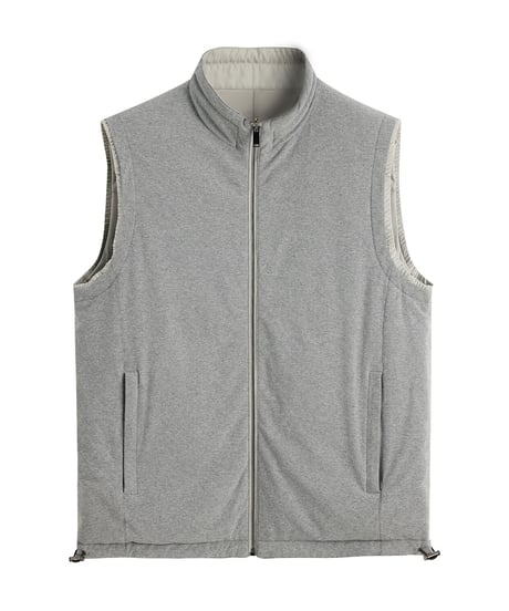 reversible stand collar vest jacket /3color　SH2261