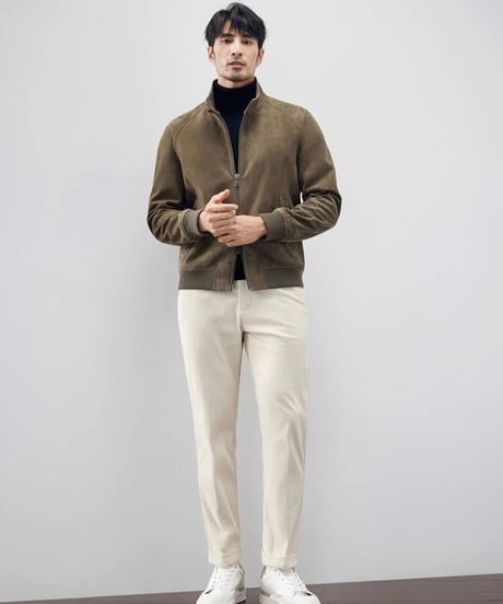 Harrington jacket sheepskin leather /2color　SH2254