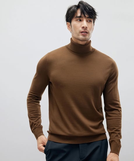 merino wool turtleneck sweater /3color　SH2196