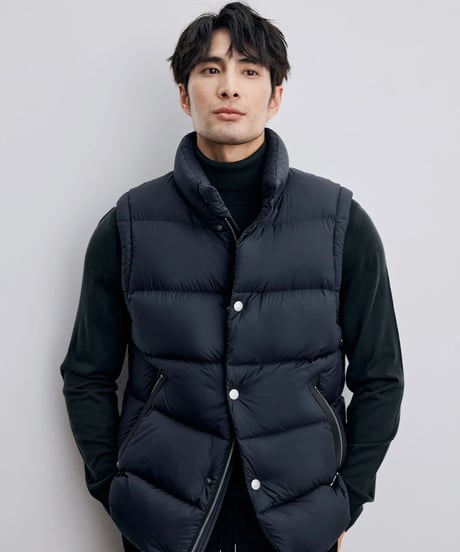 white goose down vest jacket /2color　SH2336