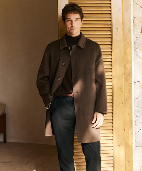 camel hair wool cashmere lapel coat　SH2559