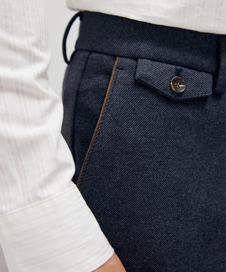 twill slim casual pants /2color　SH2207