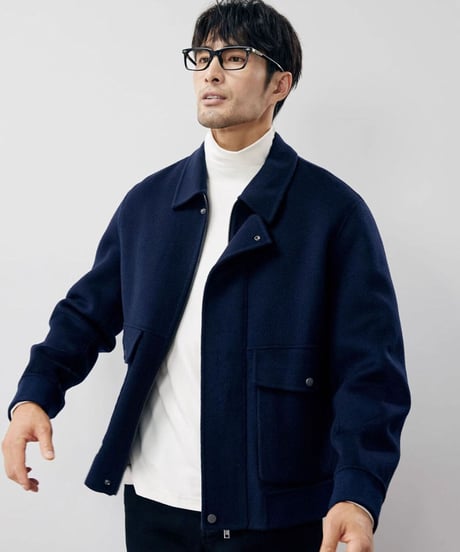short jacket lapel wool /3color　SH2243