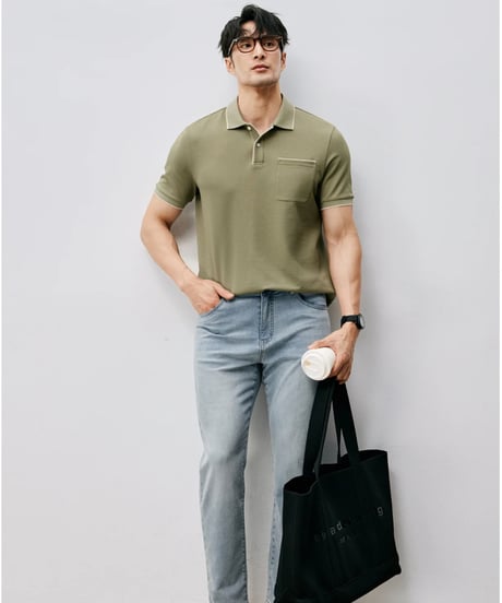 mulberry silk polo shirt /2color　SH2473