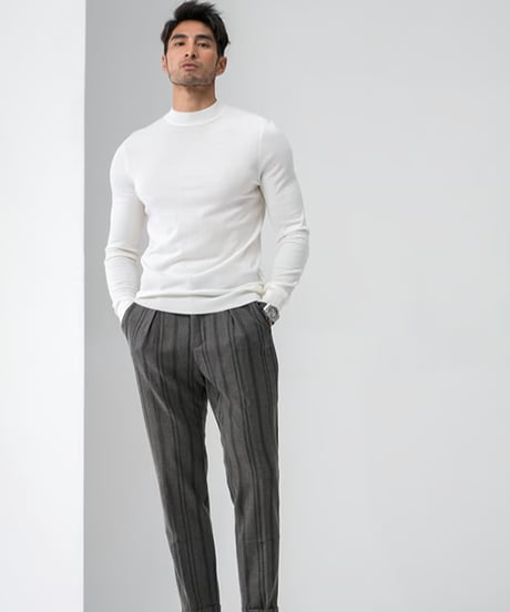high neck sweater wool 100% /4color　SH2424