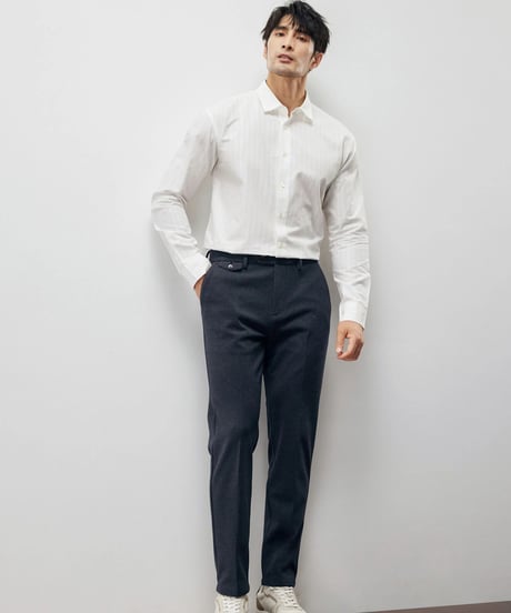twill slim casual pants /2color　SH2207
