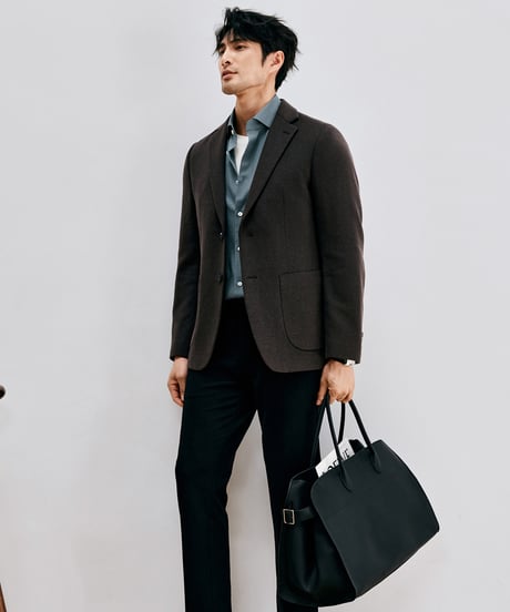 business casual shirt wool /2color　SH2612