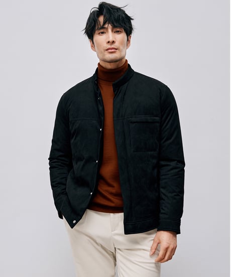 white goose down jacket with stand-up collar /2color　SH2590