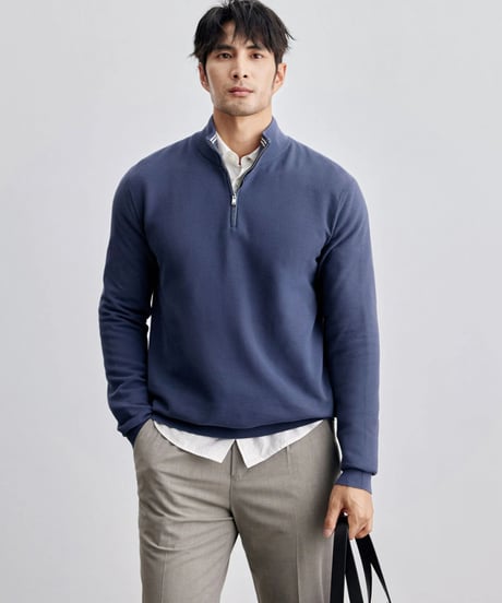 half zip sweater /2color　SH2128
