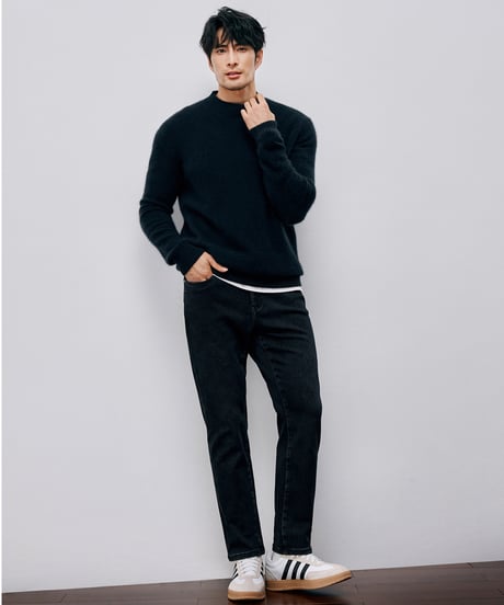 half turtleneck sweater cashmere 80% /2color　SH2570