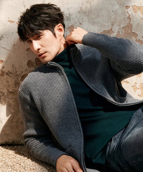 knit cardigan jacket wool 100% /2color　SH2387