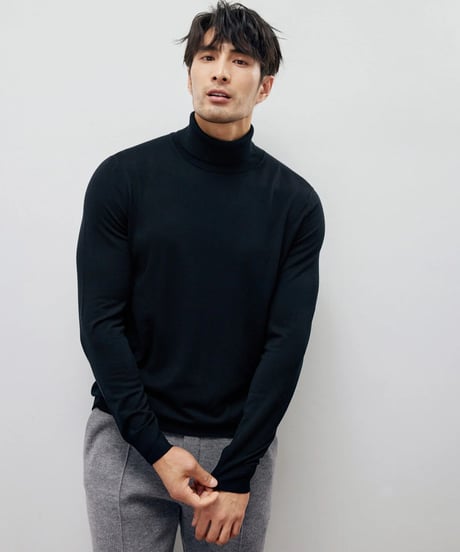 merino wool turtleneck sweater /3color　SH2196