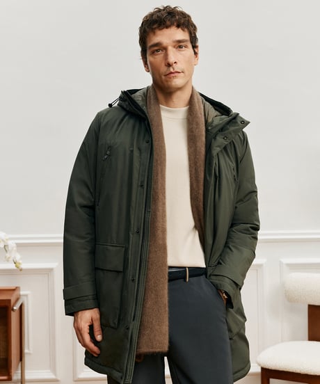 down jacket hood medium white goose /2color　SH2698