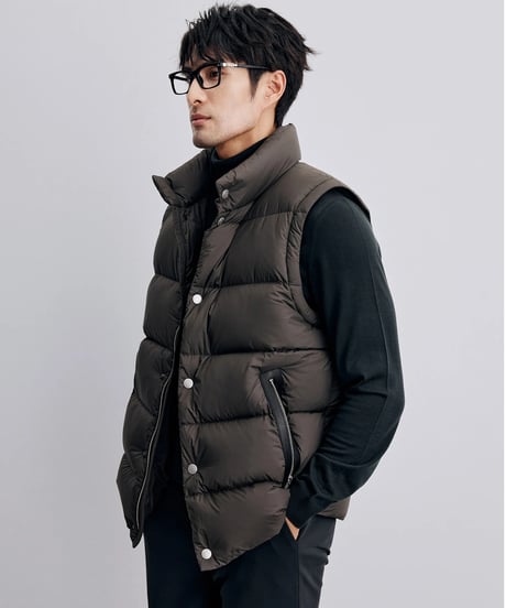 white goose down vest jacket /2color　SH2336