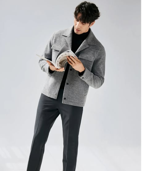 wool double pocket jacket /2color　SH2436