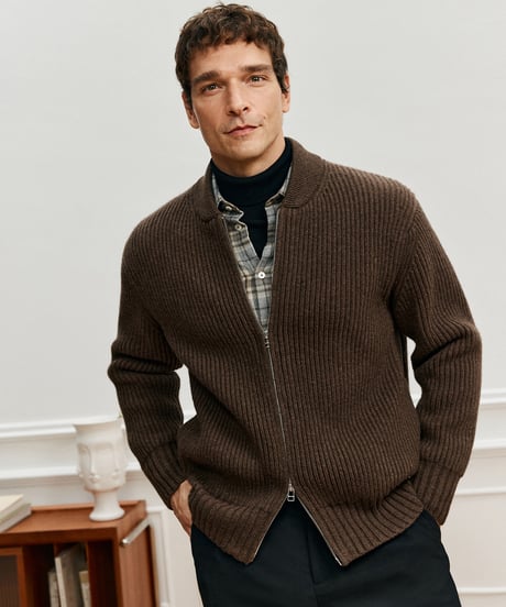 knitted jacket wool 100% /2color　SH2560
