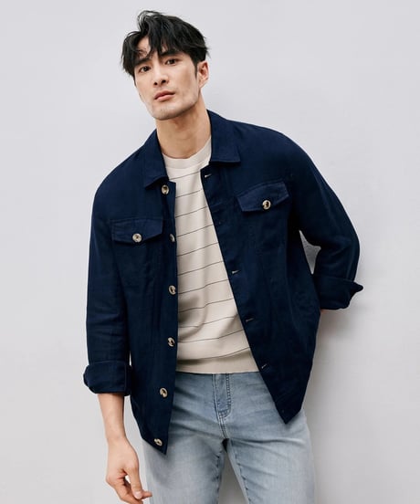 linen denim jacket　SH2485