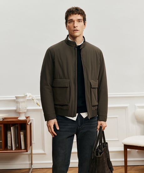 cotton stand-up collar jacket /2color　SH2582