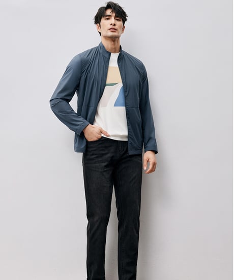stand collar uv jacket /2color　SH2505