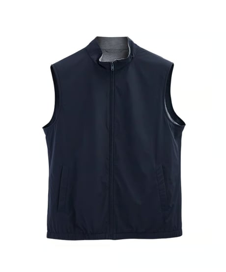 stand collar vest jacket /2color　SH2468