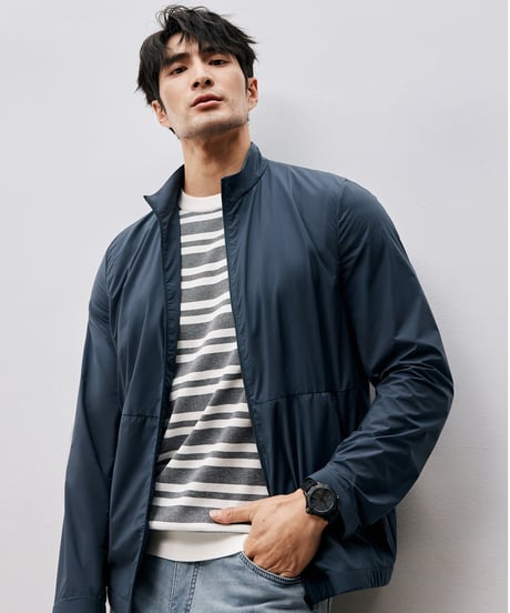 stand collar uv jacket /2color　SH2505