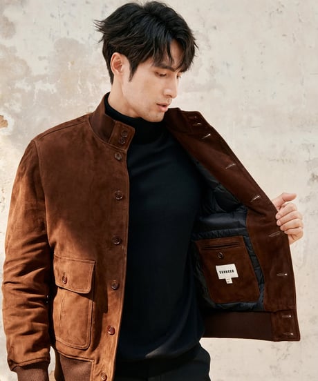 suede leather jacket lamb leather 100%　SH2394