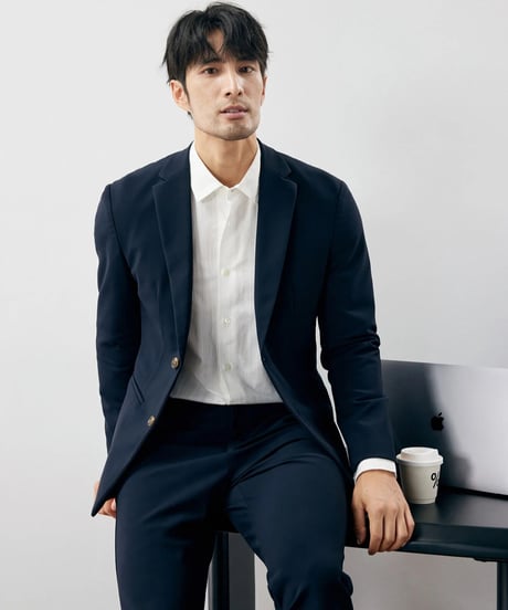 stretch slim single jacket /2color　SH2238