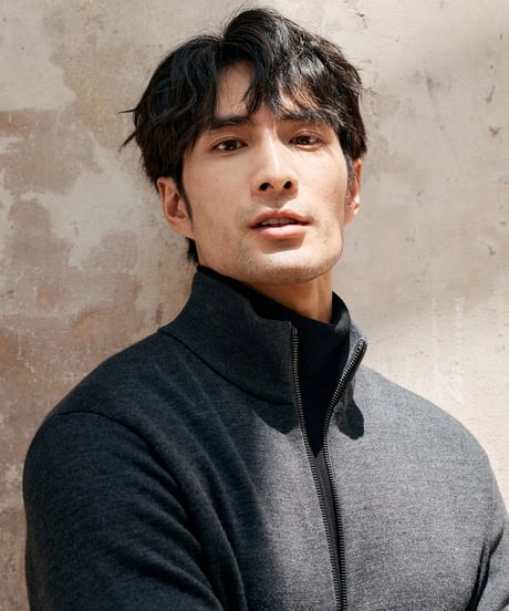 wool stand collar knit jacket /2color　SH2343
