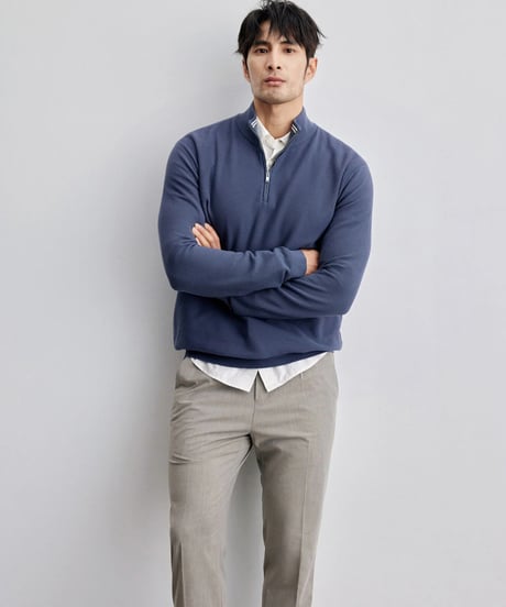 half zip sweater /2color　SH2128