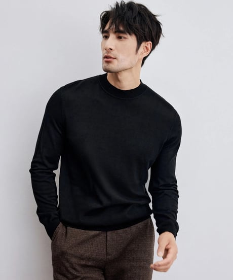high neck sweater wool 100％ /7color　SH2316