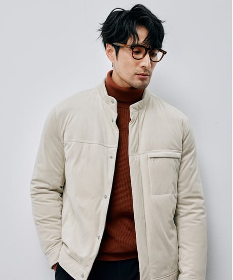 white goose down jacket with stand-up collar /2color　SH2590