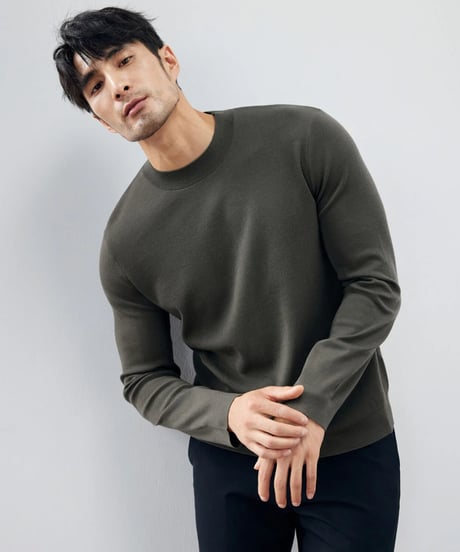 wool high neck sweater /4color　SH2258