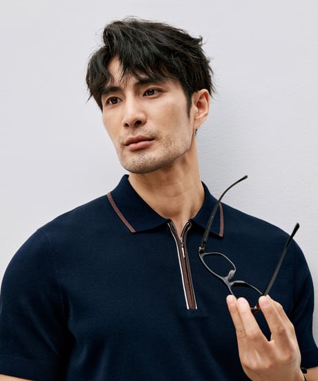 half-zip polo shirt /2color　SH2533