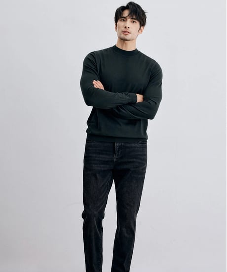 black gray wash stretch jeans　SH2312