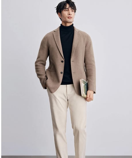 camel wool handmade casual jacket　SH2340