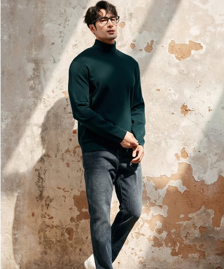 merino wool turtleneck sweater /4color　SH2386