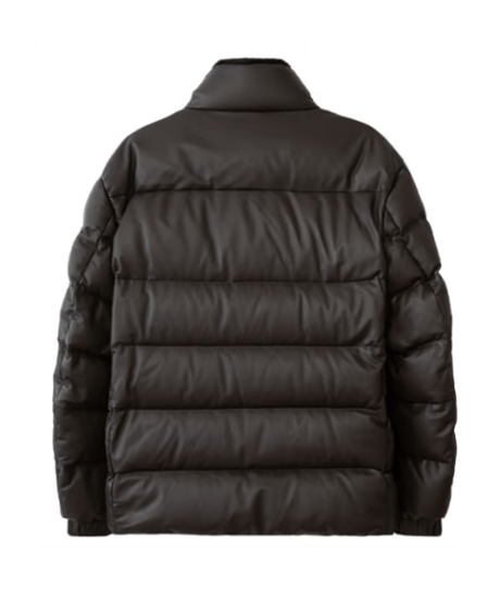 white goose down leather jacket　SH2575