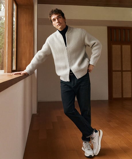 knitted jacket wool 100% /2color　SH2560