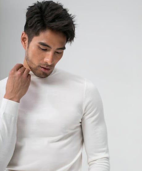 high neck sweater wool 100% /4color　SH2424