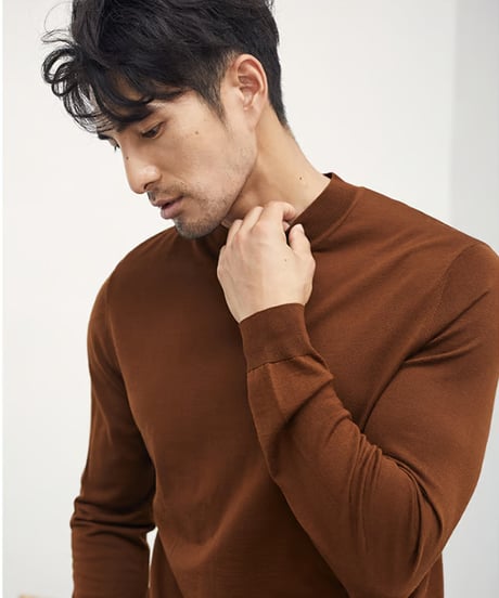 high neck sweater wool 100% /4color　SH2424