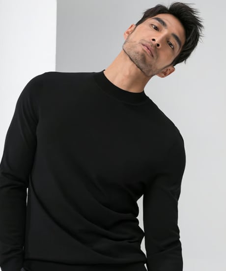 high neck sweater wool 100% /4color　SH2424